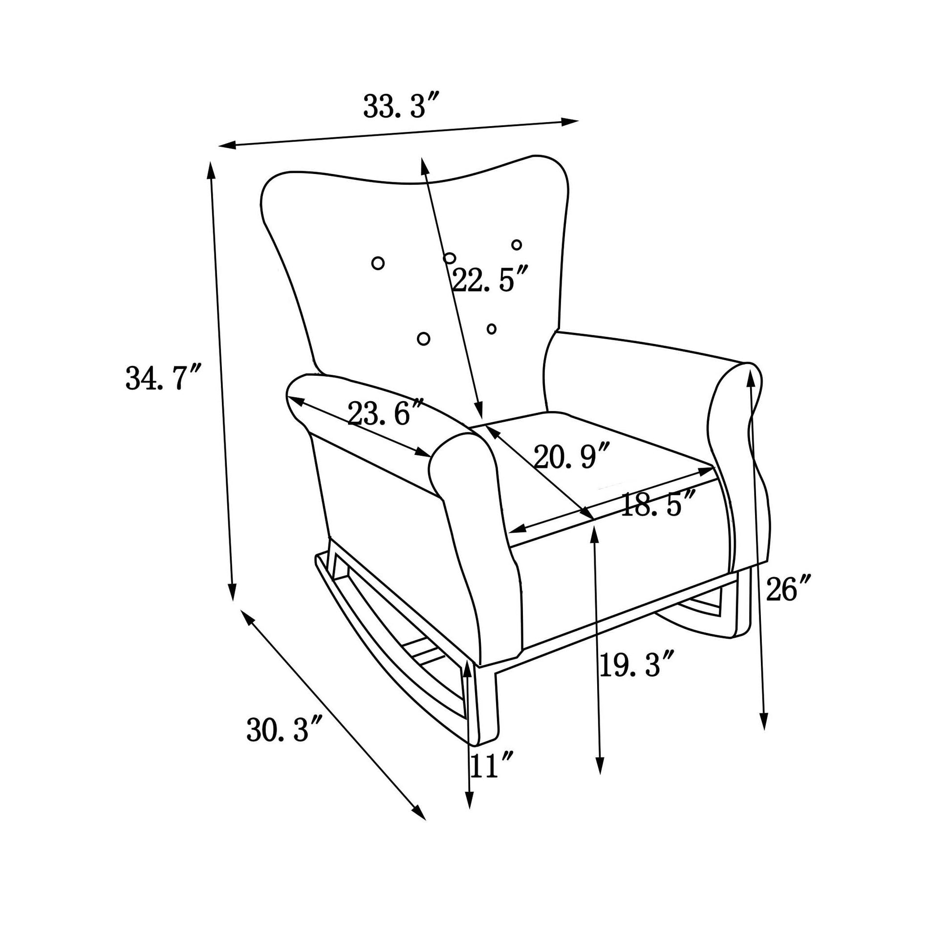 Baby Room High Back Rocking Chair Nursery Chair lavender purple-primary living