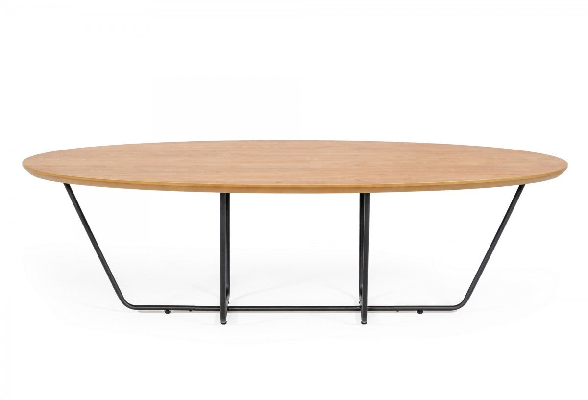 Modrest Esther Industrial Large Oak Coffee Table