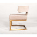 Calvo Modern Off White Velvet & Brass Dining