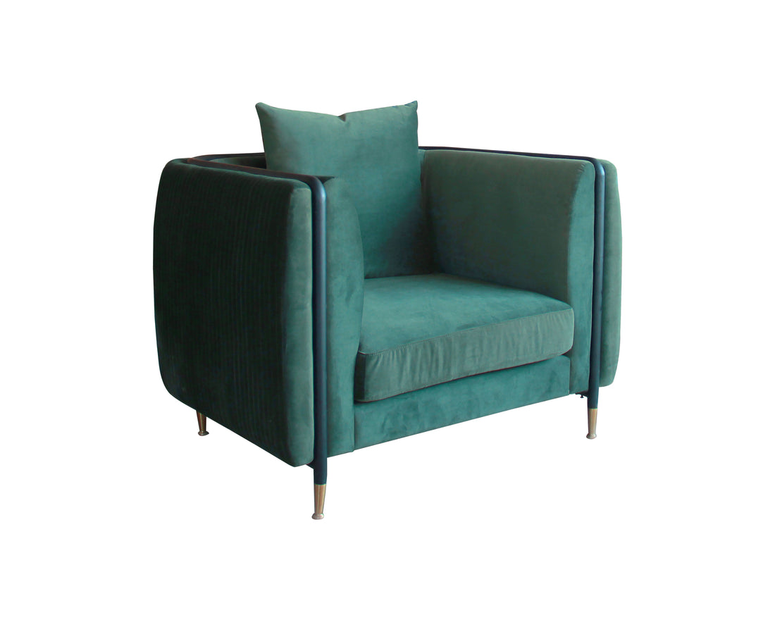 Divani Casa Oswego Modern Dark Green Jade Accent