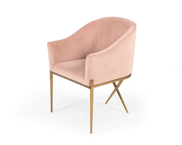 Mancos Modern Pink Velvet Accent Chair