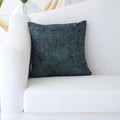 Decorative Denim Blue and Gold Chenille Throw