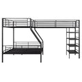 L Shaped Metal Twin Over Full Bunk Bed And Twin