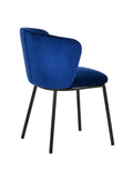 Bessie Modern Blue Velvet Dining Chair Set of 2