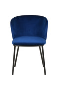 Bessie Modern Blue Velvet Dining Chair Set of 2