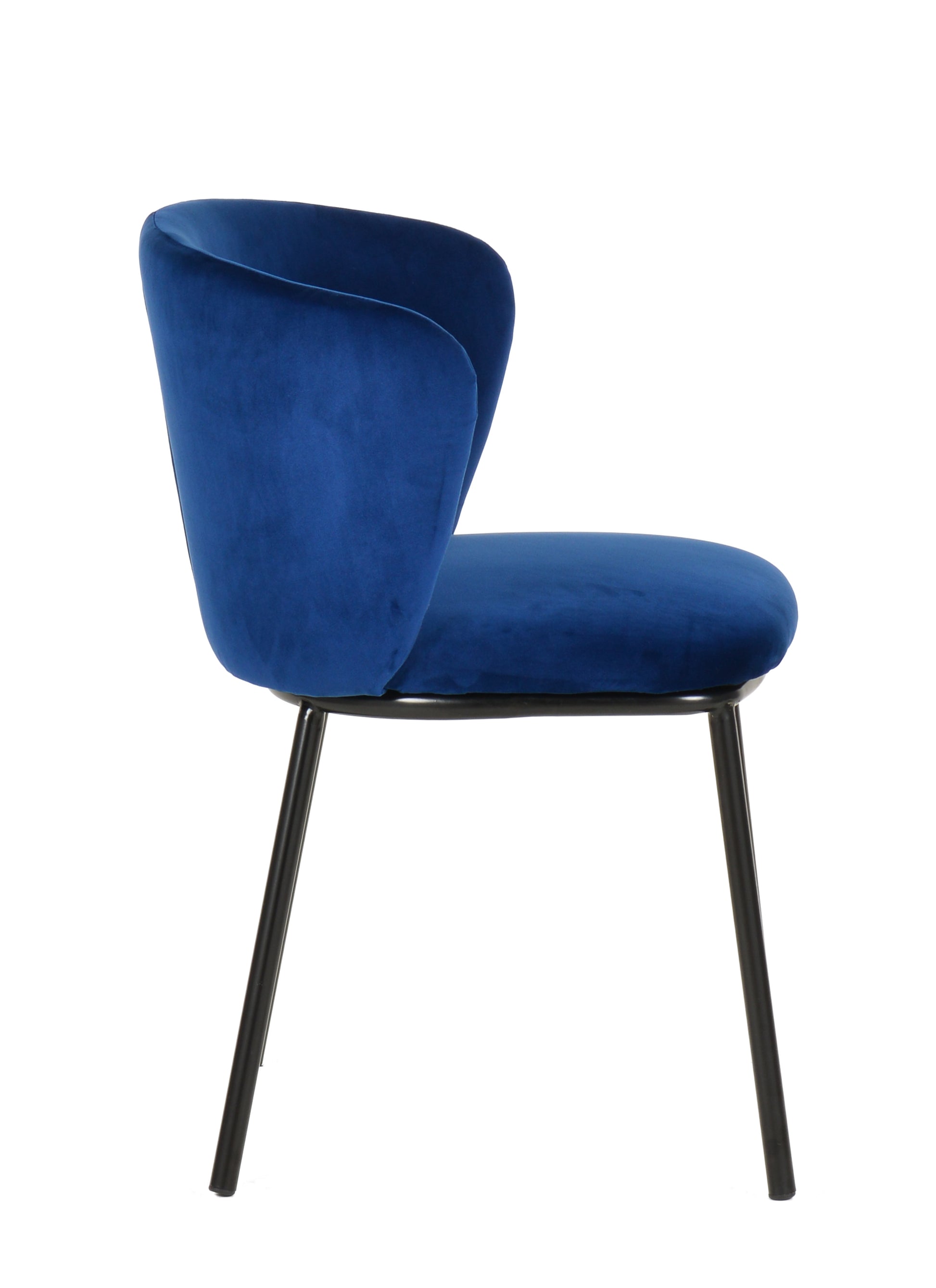 Bessie Modern Blue Velvet Dining Chair Set of 2