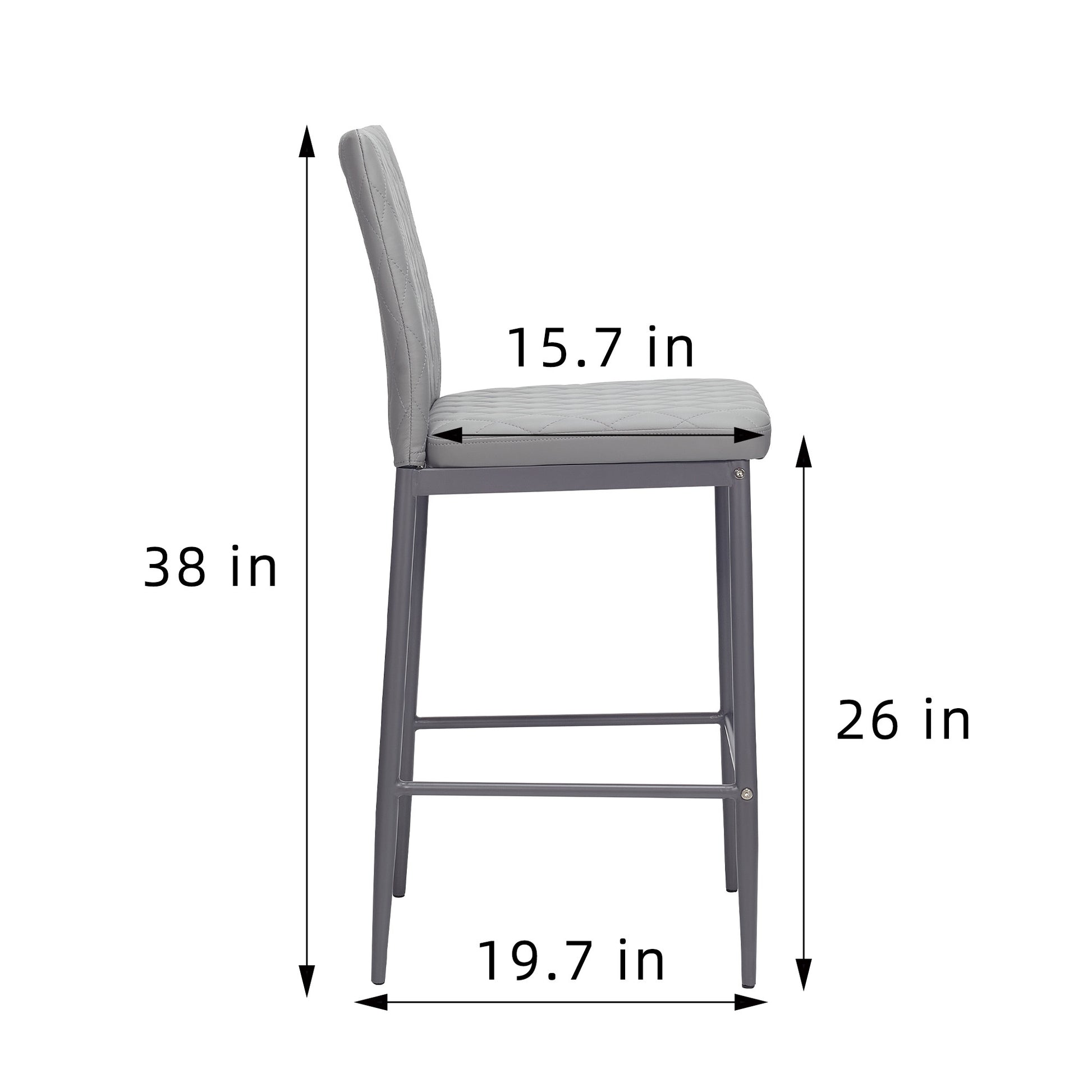 light gray bar stool, velvet stool, modern bar chair light gray-textile-velvet