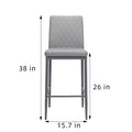 light gray bar stool, velvet stool, modern bar chair light gray-textile-velvet