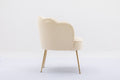 Shell Shape Velvet Fabric Armchair Accent Chair