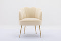 Shell Shape Velvet Fabric Armchair Accent Chair