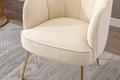 Shell Shape Velvet Fabric Armchair Accent Chair