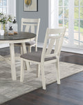 Dining Room Furniture Set of 2 Chairs Gray Fabric