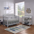 Hayes 4 in 1 Convertible Crib Gray Weathered Granite gray-solid wood