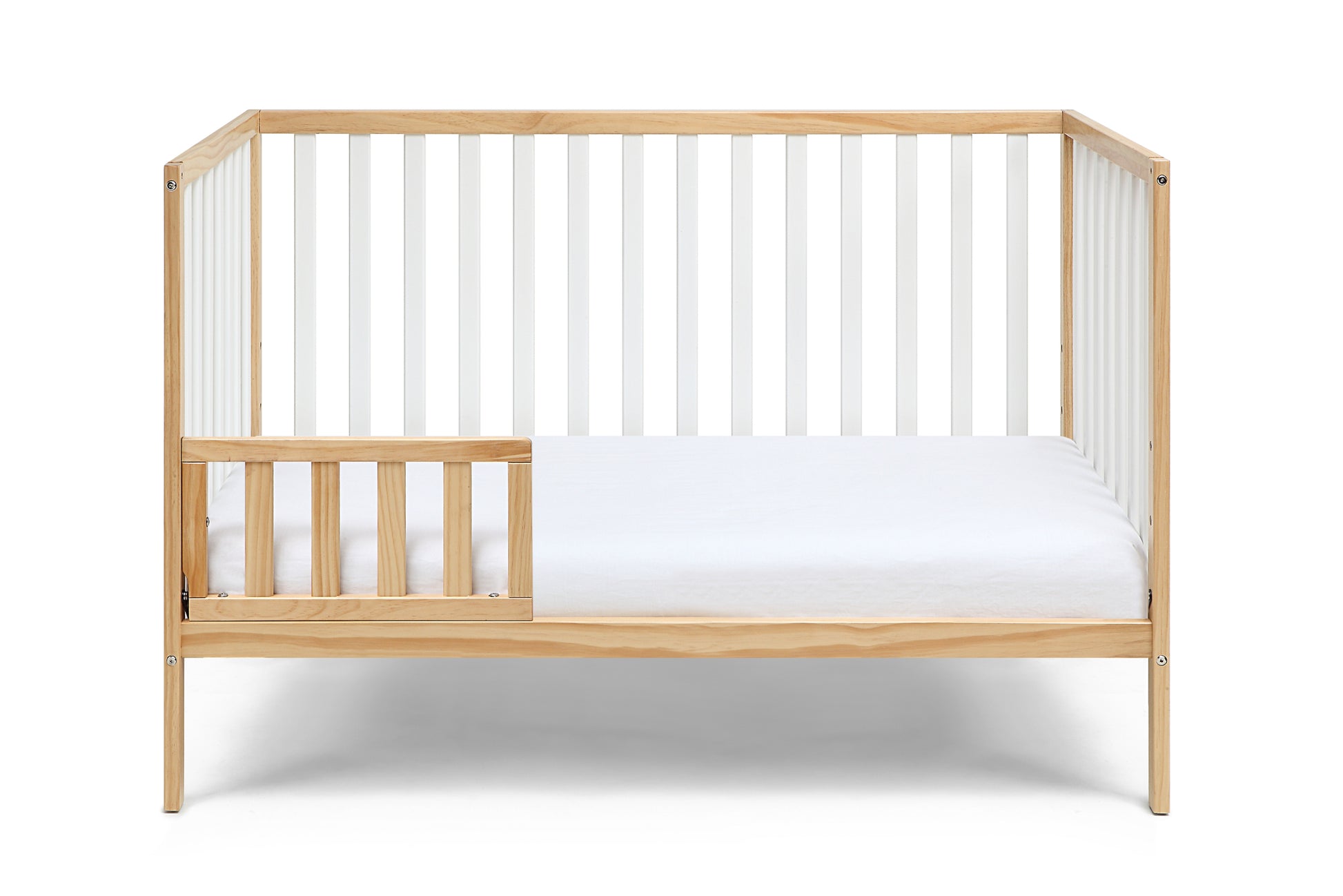 Deux Remi 3 in 1 Convertible Island Crib Natural White natural-solid wood