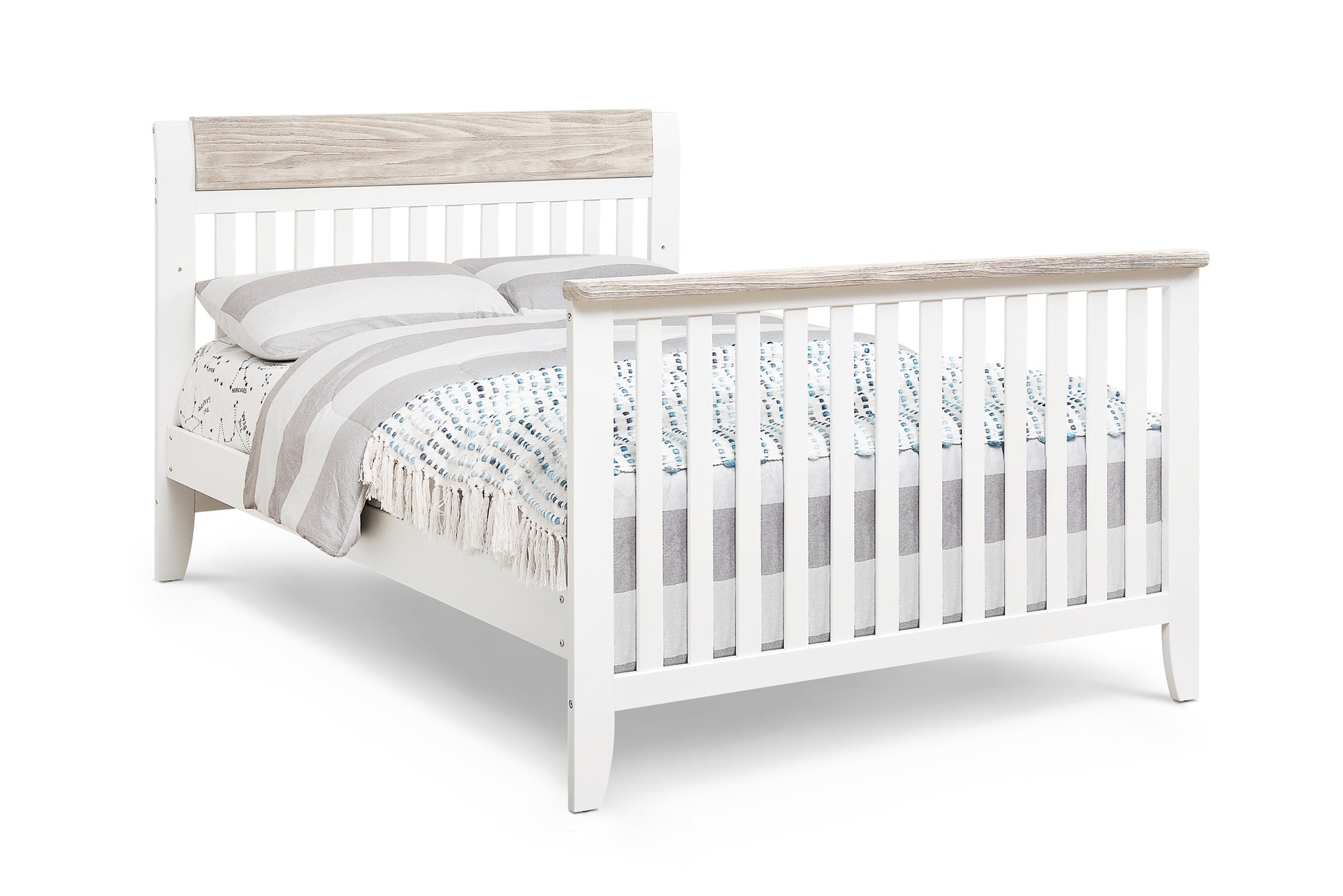 Hayes 4 in 1 Convertible Crib White Natural white-solid wood