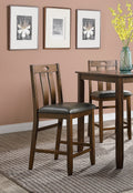 Natural Brown Finish Dinette 5pc Set Kitchen Breakfast wood-dining room-rubberwood-square-dining table