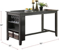 Modern Casual 1pc Counter Height High Dining Table w gray wash-dining