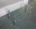 Clear Clear Glass Coffee Table, Tempered Glass