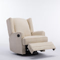 Smithfield Beige Wingback Swivel Glider Recliner beige-foam-polyester