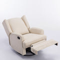 Smithfield Beige Wingback Swivel Glider Recliner beige-foam-polyester