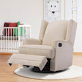 Smithfield Beige Wingback Swivel Glider Recliner beige-foam-polyester