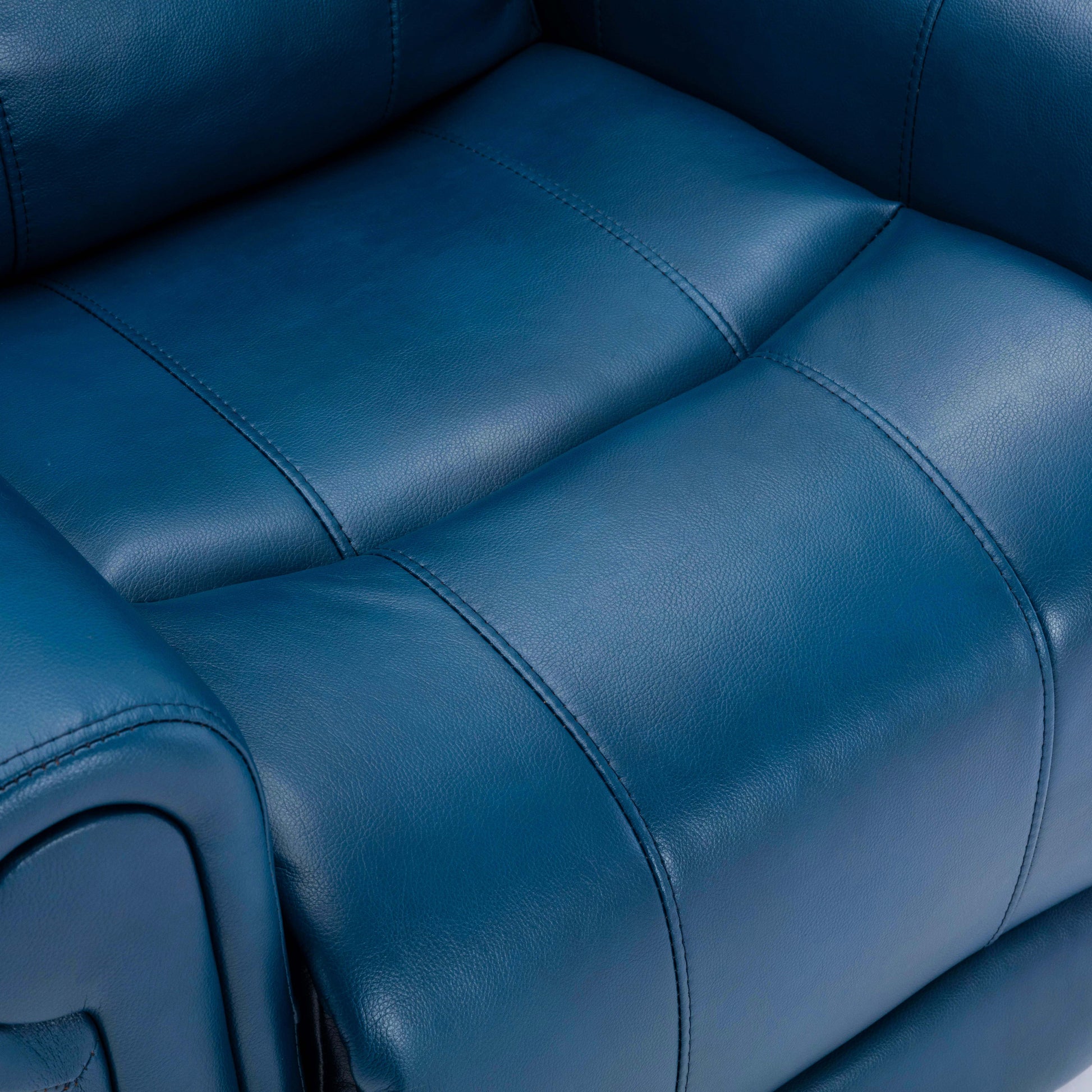 Lowell Navy Blue Leather Gel Lift Chair with Massage navy blue-foam-pu