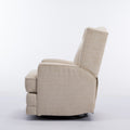 Smithfield Beige Wingback Swivel Glider Recliner beige-foam-polyester