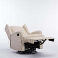 Smithfield Beige Wingback Swivel Glider Recliner beige-foam-polyester