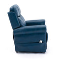 Lowell Navy Blue Leather Gel Lift Chair with Massage navy blue-foam-pu