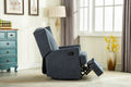 Smithfield Blue Wingback Swivel Glider Recliner blue-foam-polyester