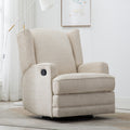 Smithfield Beige Wingback Swivel Glider Recliner beige-foam-polyester