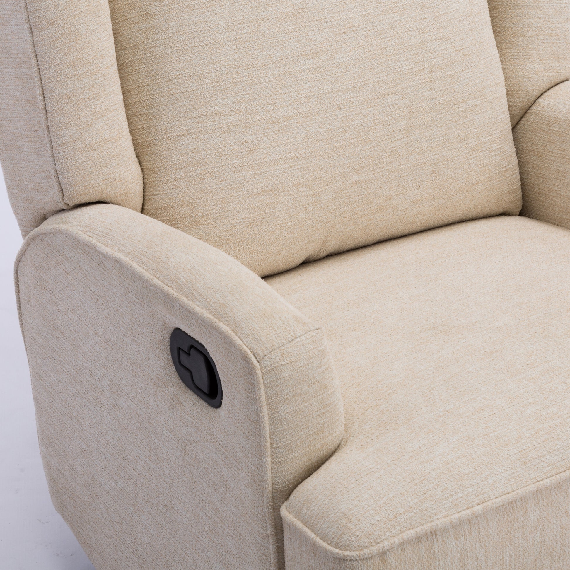 Smithfield Beige Wingback Swivel Glider Recliner beige-foam-polyester