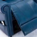 Lowell Navy Blue Leather Gel Lift Chair with Massage navy blue-foam-pu