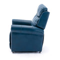 Lowell Navy Blue Leather Gel Lift Chair with Massage navy blue-foam-pu