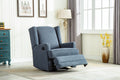 Smithfield Blue Wingback Swivel Glider Recliner blue-foam-polyester