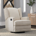 Smithfield Beige Wingback Swivel Glider Recliner beige-foam-polyester