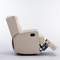 Smithfield Beige Wingback Swivel Glider Recliner beige-foam-polyester