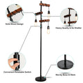 Farmhouse Tree Floor Lamp, 68 Inch 3 Lights Wood