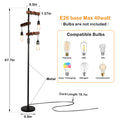 Farmhouse Tree Floor Lamp, 68 Inch 3 Lights Wood