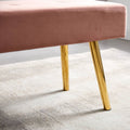 Long Bench Bedroom Bed End Stool Bed Benches Pink pink-velvet-primary living