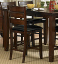 Contemporary Dining 7pc Set Counter Height Table w wood-wood-oak-ladder back-seats 6-wood-dining