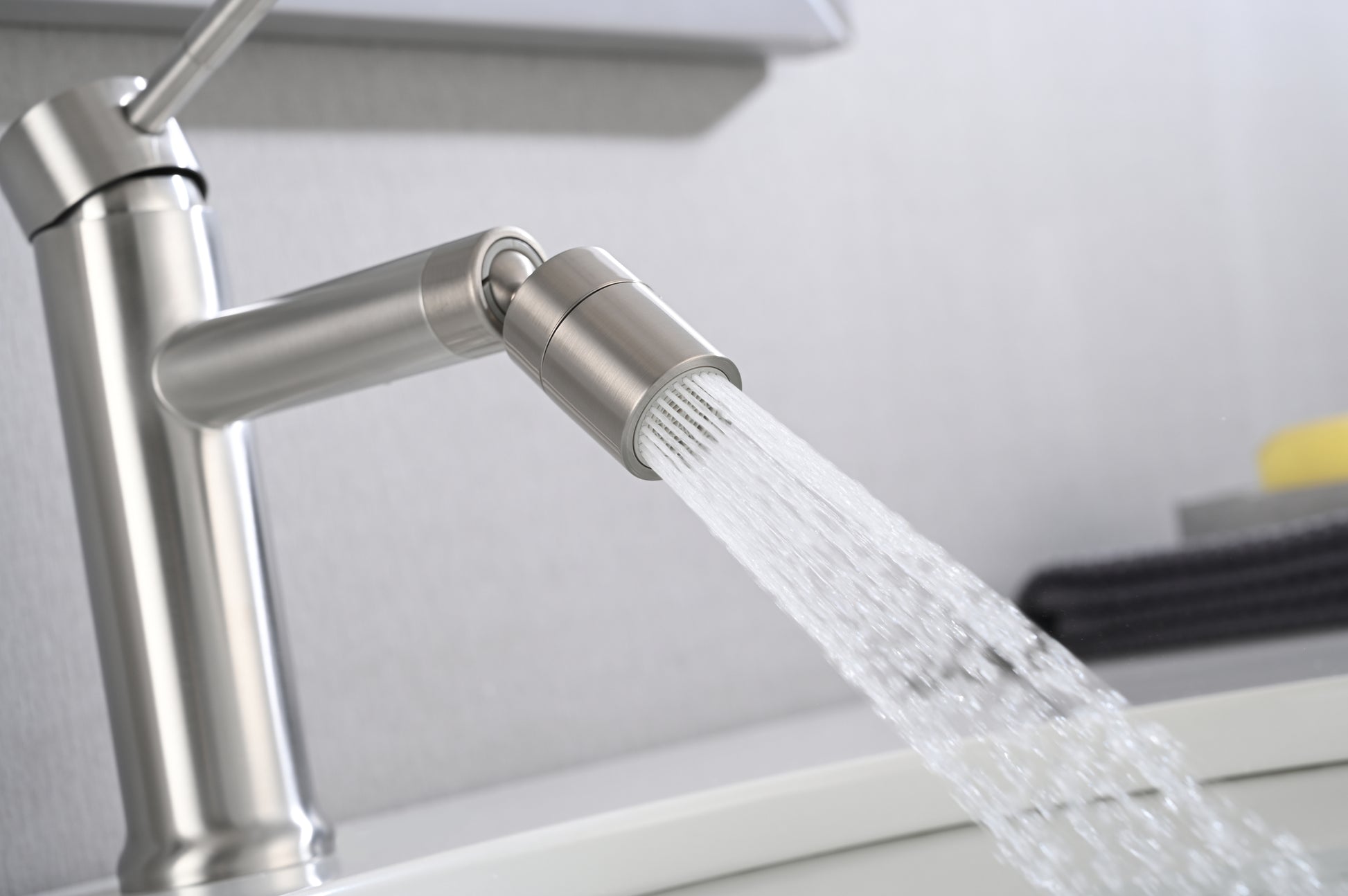 Brushed Nickle Bathroom Faucet for 2 Mode Faucet for brushed nickel-stainless steel