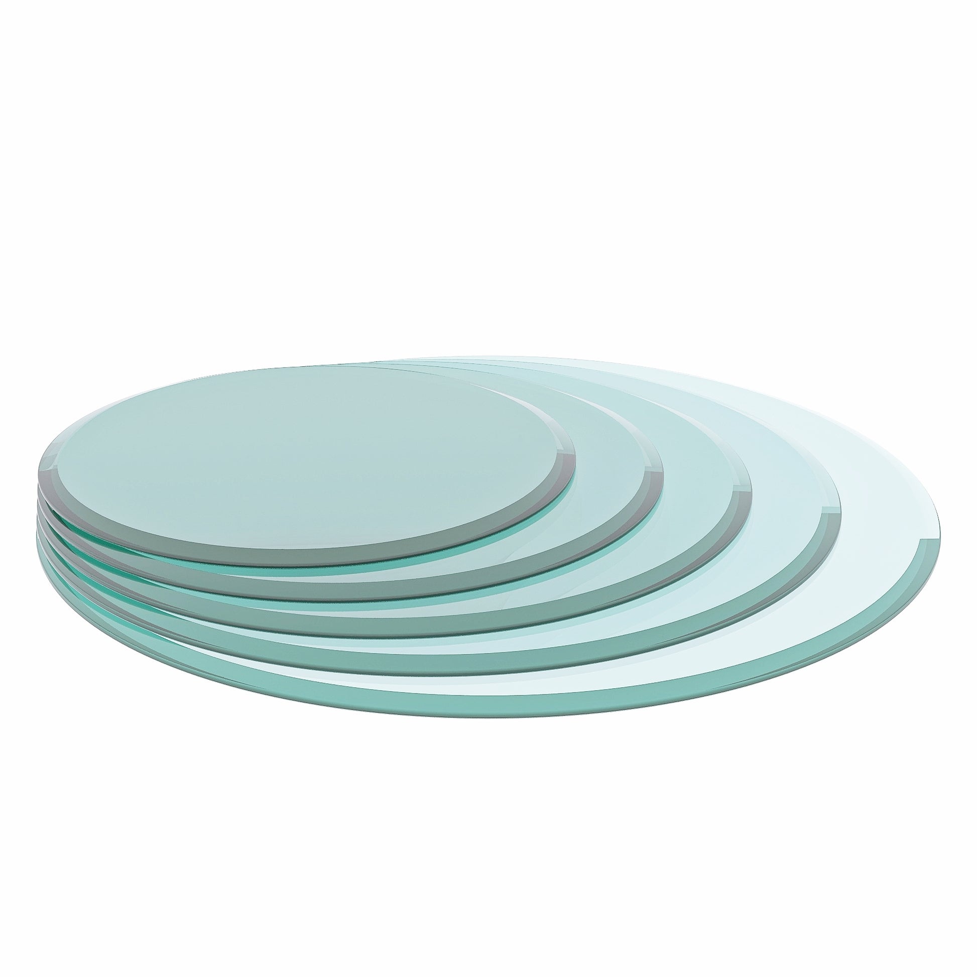 36" Inch Round Tempered Glass Table Top Clear