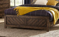 Modern Rustic Design 1pc Eastern King Size Bed