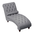 Modern Stylish Gray Color 1pc Chaise Button Tufted gray-primary living