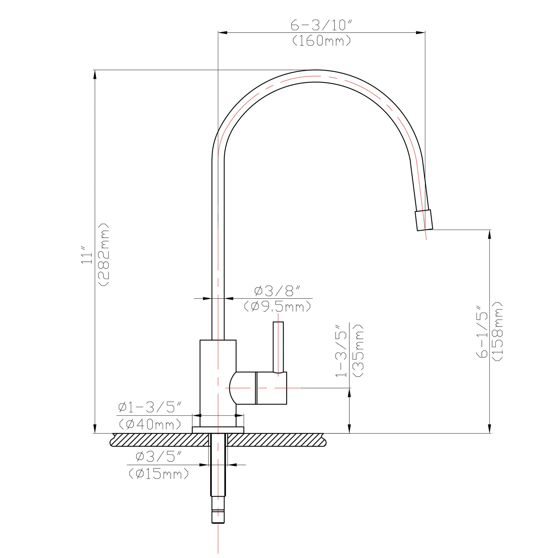 Lead Free Drinking Water Faucet,Brushed Nickel