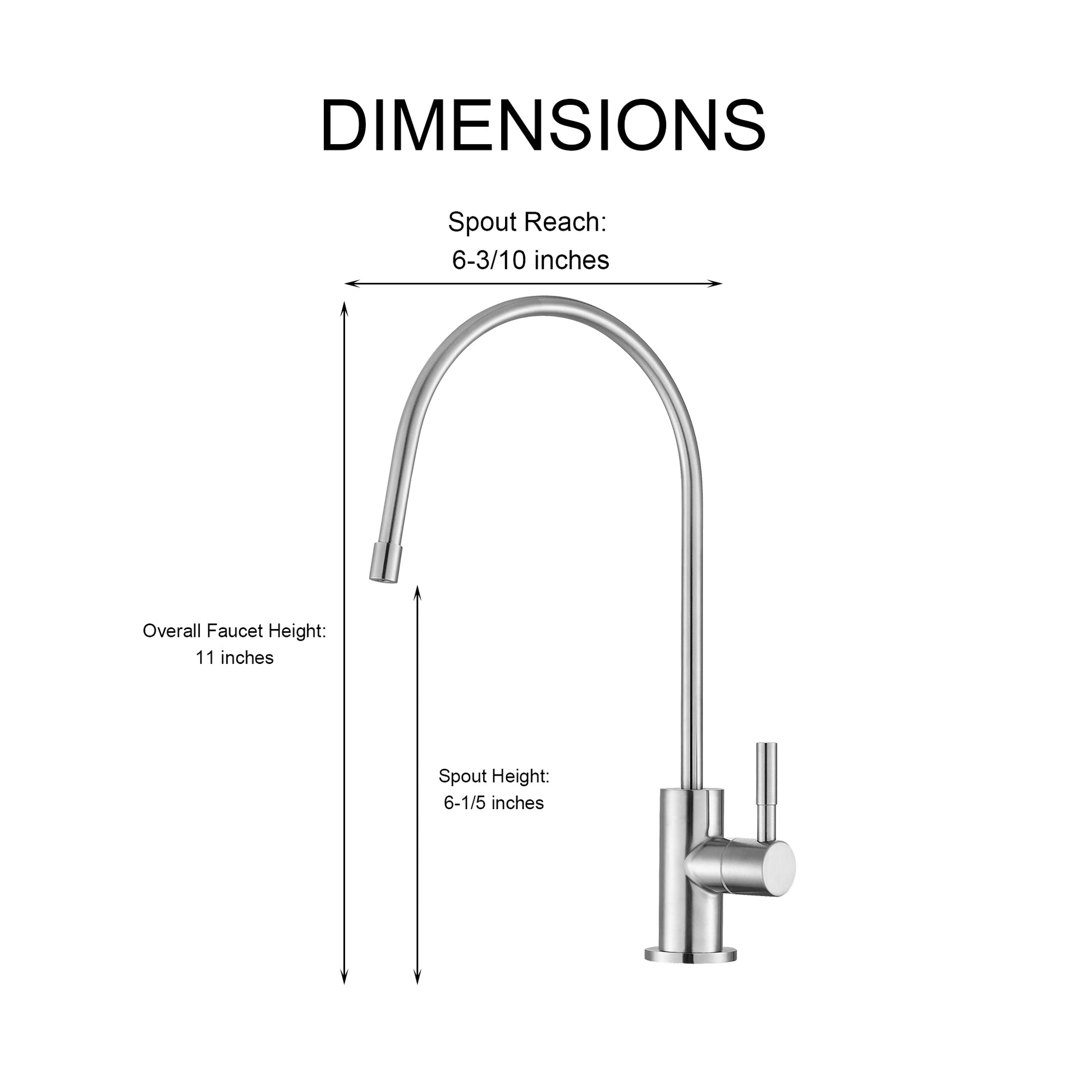 Lead Free Drinking Water Faucet,Brushed Nickel