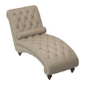 Modern Stylish Brown Color 1pc Chaise Button Tufted brown-primary living