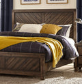 Modern Rustic Design 1pc Eastern King Size Bed