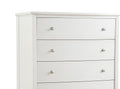 Transitional Style Antique White Finish 1pc Chest of antique white-5 drawers &